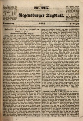 Regensburger Tagblatt Donnerstag 7. August 1845