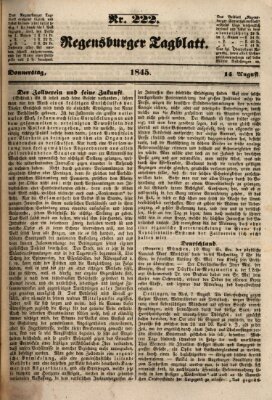 Regensburger Tagblatt Donnerstag 14. August 1845