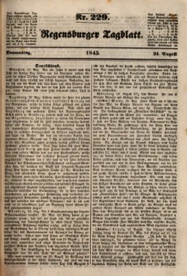 Regensburger Tagblatt Donnerstag 21. August 1845