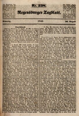 Regensburger Tagblatt Samstag 30. August 1845