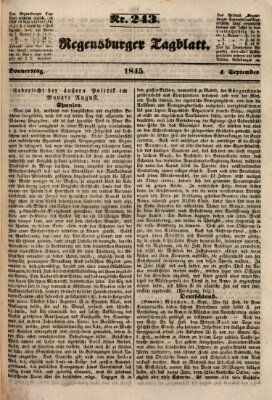 Regensburger Tagblatt Donnerstag 4. September 1845