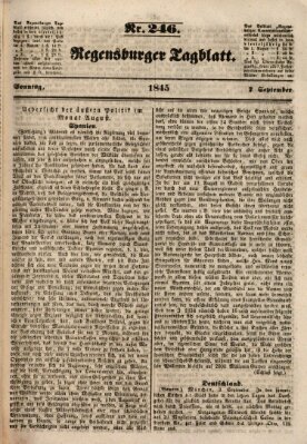 Regensburger Tagblatt Sonntag 7. September 1845