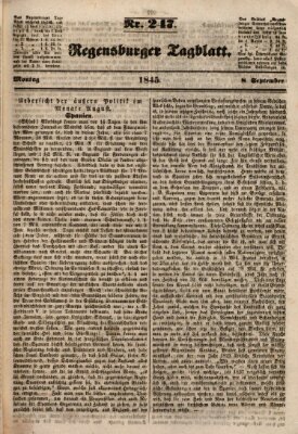 Regensburger Tagblatt Montag 8. September 1845