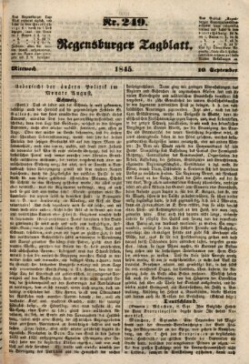 Regensburger Tagblatt Mittwoch 10. September 1845