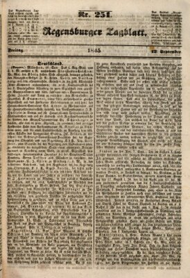 Regensburger Tagblatt Freitag 12. September 1845