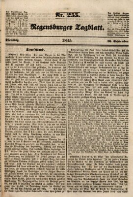 Regensburger Tagblatt Dienstag 16. September 1845