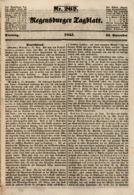 Regensburger Tagblatt Dienstag 23. September 1845