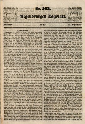 Regensburger Tagblatt Mittwoch 24. September 1845