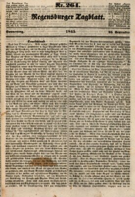 Regensburger Tagblatt Donnerstag 25. September 1845