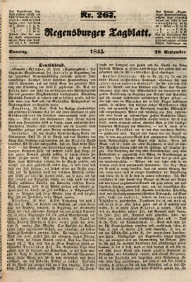 Regensburger Tagblatt Sonntag 28. September 1845