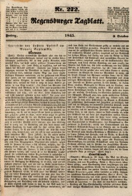 Regensburger Tagblatt Freitag 3. Oktober 1845