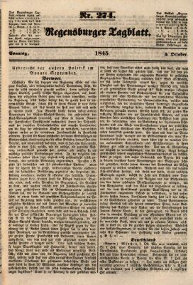 Regensburger Tagblatt Sonntag 5. Oktober 1845