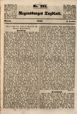 Regensburger Tagblatt Montag 6. Oktober 1845