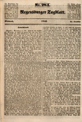 Regensburger Tagblatt Mittwoch 15. Oktober 1845