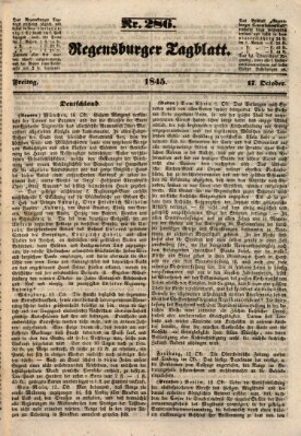 Regensburger Tagblatt Freitag 17. Oktober 1845