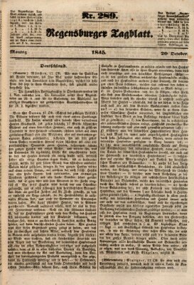 Regensburger Tagblatt Montag 20. Oktober 1845