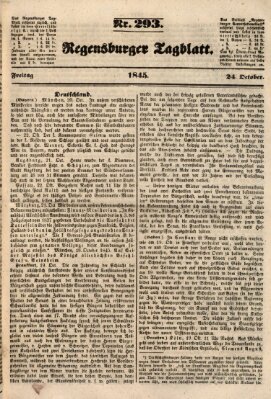 Regensburger Tagblatt Freitag 24. Oktober 1845