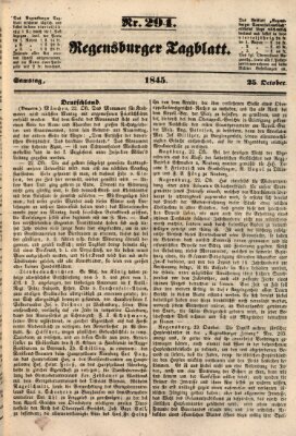 Regensburger Tagblatt Samstag 25. Oktober 1845