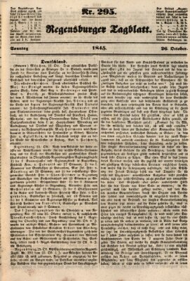 Regensburger Tagblatt Sonntag 26. Oktober 1845