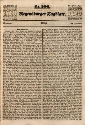 Regensburger Tagblatt Montag 27. Oktober 1845