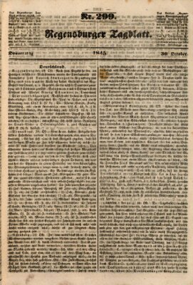 Regensburger Tagblatt Donnerstag 30. Oktober 1845