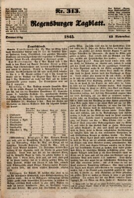 Regensburger Tagblatt Donnerstag 13. November 1845