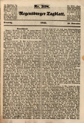 Regensburger Tagblatt Dienstag 18. November 1845