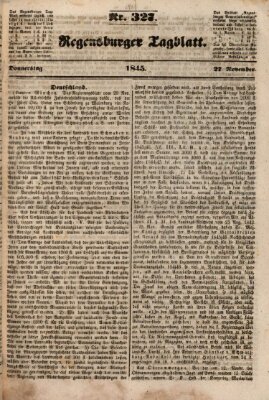 Regensburger Tagblatt Donnerstag 27. November 1845