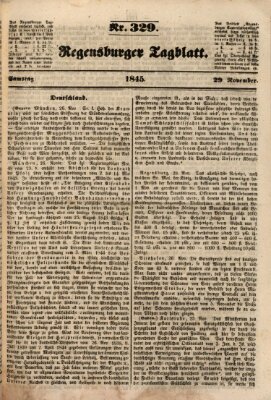 Regensburger Tagblatt Samstag 29. November 1845