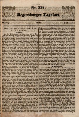 Regensburger Tagblatt Montag 1. Dezember 1845