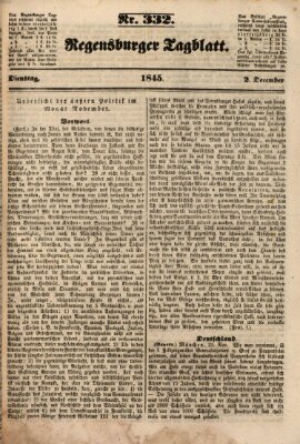 Regensburger Tagblatt Dienstag 2. Dezember 1845