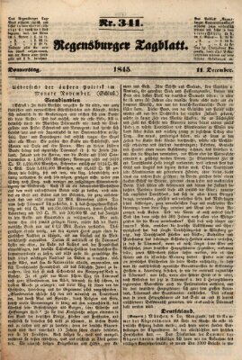 Regensburger Tagblatt Donnerstag 11. Dezember 1845