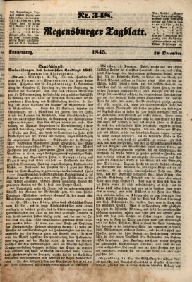 Regensburger Tagblatt Donnerstag 18. Dezember 1845