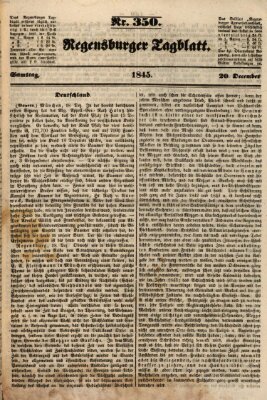 Regensburger Tagblatt Samstag 20. Dezember 1845