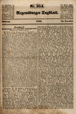 Regensburger Tagblatt Mittwoch 24. Dezember 1845