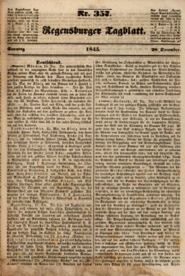 Regensburger Tagblatt Sonntag 28. Dezember 1845