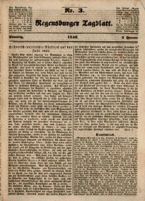 Regensburger Tagblatt Samstag 3. Januar 1846