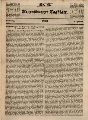 Regensburger Tagblatt Dienstag 6. Januar 1846