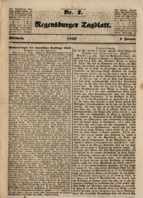 Regensburger Tagblatt Mittwoch 7. Januar 1846