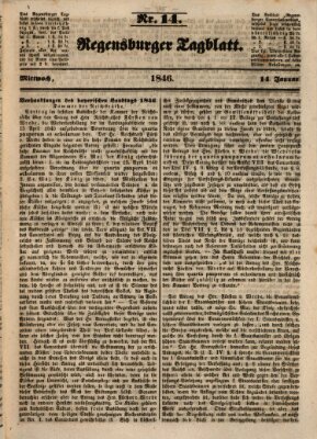 Regensburger Tagblatt Mittwoch 14. Januar 1846