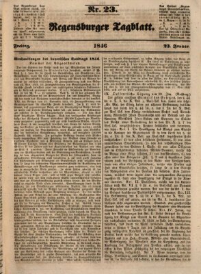 Regensburger Tagblatt Freitag 23. Januar 1846