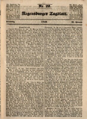 Regensburger Tagblatt Dienstag 27. Januar 1846