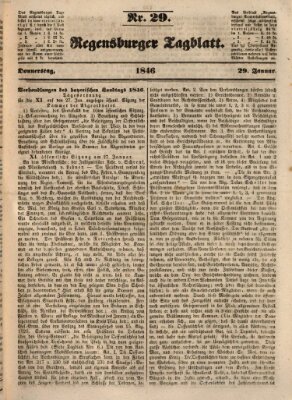 Regensburger Tagblatt Donnerstag 29. Januar 1846