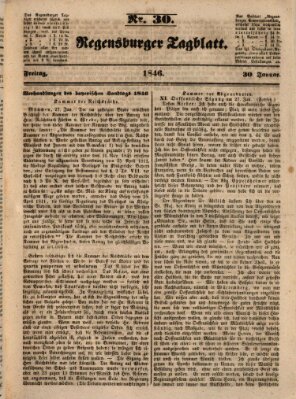 Regensburger Tagblatt Freitag 30. Januar 1846