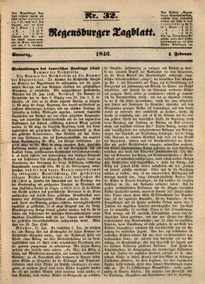 Regensburger Tagblatt Sonntag 1. Februar 1846