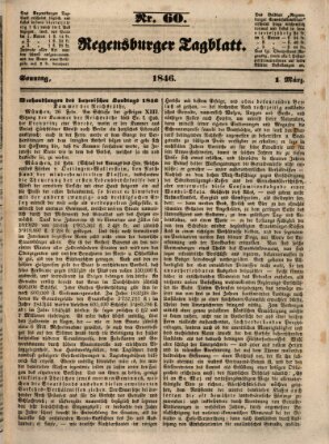 Regensburger Tagblatt Sonntag 1. März 1846