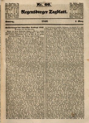 Regensburger Tagblatt Samstag 7. März 1846