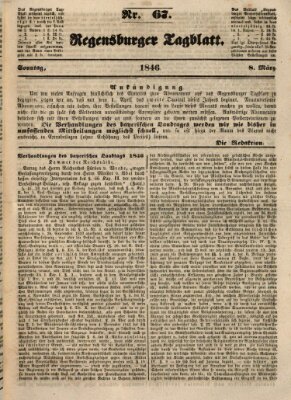 Regensburger Tagblatt Sonntag 8. März 1846