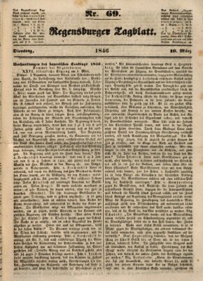 Regensburger Tagblatt Dienstag 10. März 1846