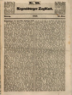 Regensburger Tagblatt Sonntag 29. März 1846